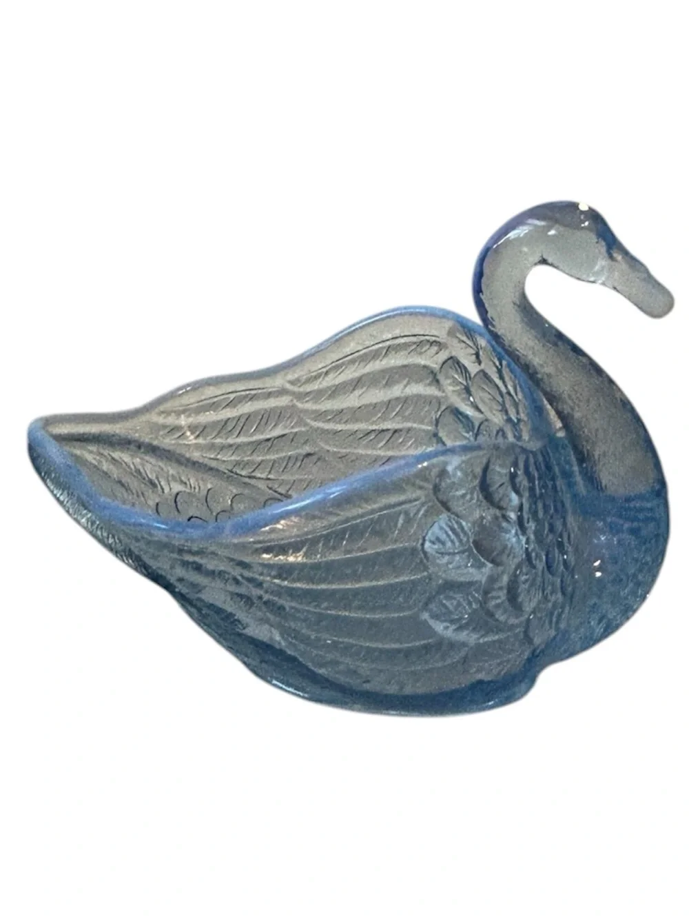 Vintage Fenton Art Glass Swan Trinket Dish